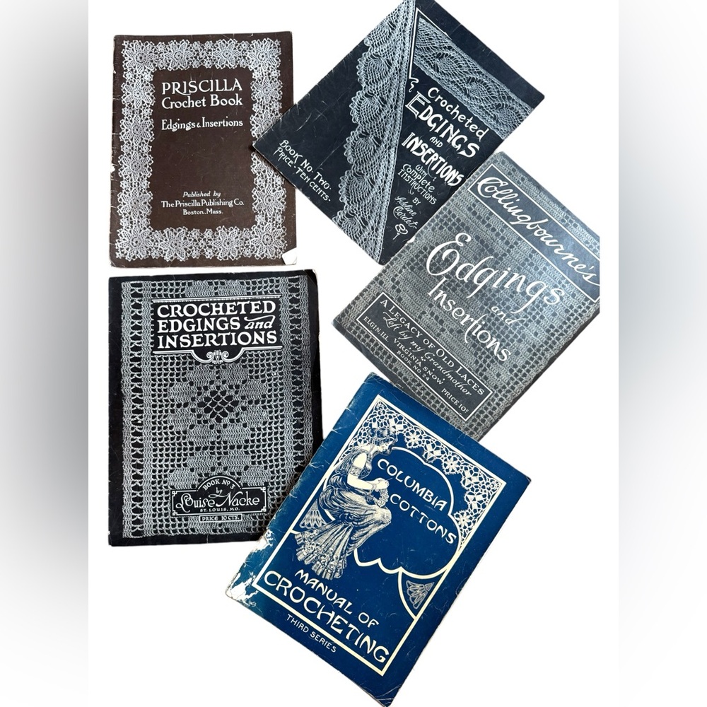 Antique Art Deco 1920s  Crochet Book LOT Collection Reproduction CD